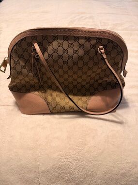 Gucci Beige GG Canvas Shoulder Bag